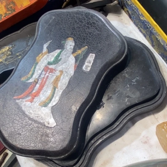 蜜安罐瓷香炉锡茶则