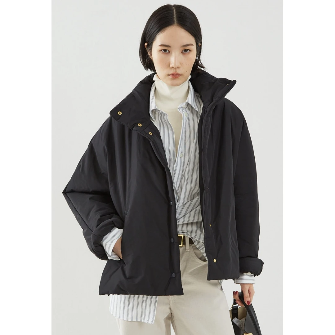 【Montendre】 冬季新款 T 贵牌真丝混纺秋冬保暖棉服外套女