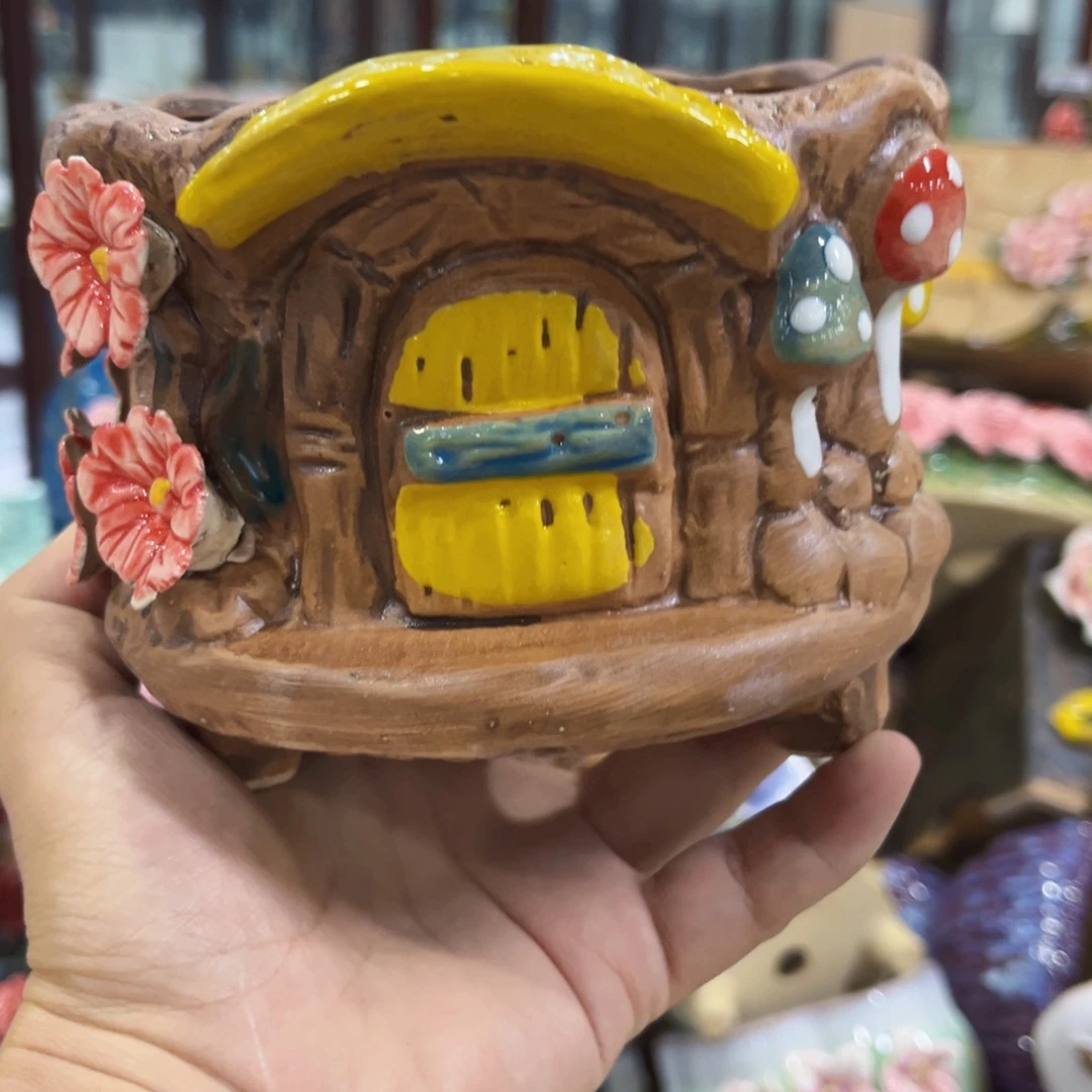 手工艺品琉璃陶瓷多肉花盆艺术品