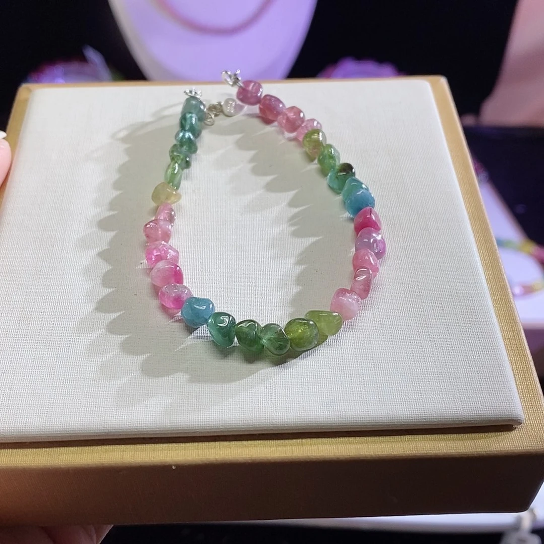 碧玺手链未镶嵌糖豆