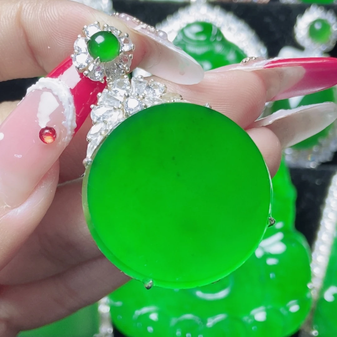 翡翠银S925镶嵌颈饰