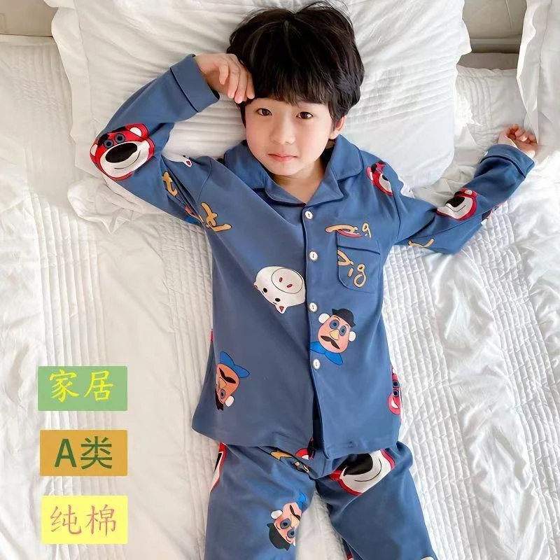 【夏季清仓110-170纯棉短袖七分裤】对编码下单纯棉睡衣家居服儿童