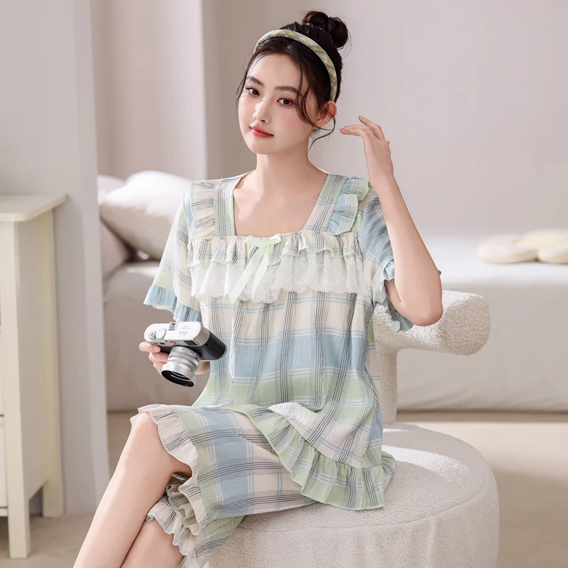 夏季睡衣女款短袖2025新款家居服薄款夏天套装