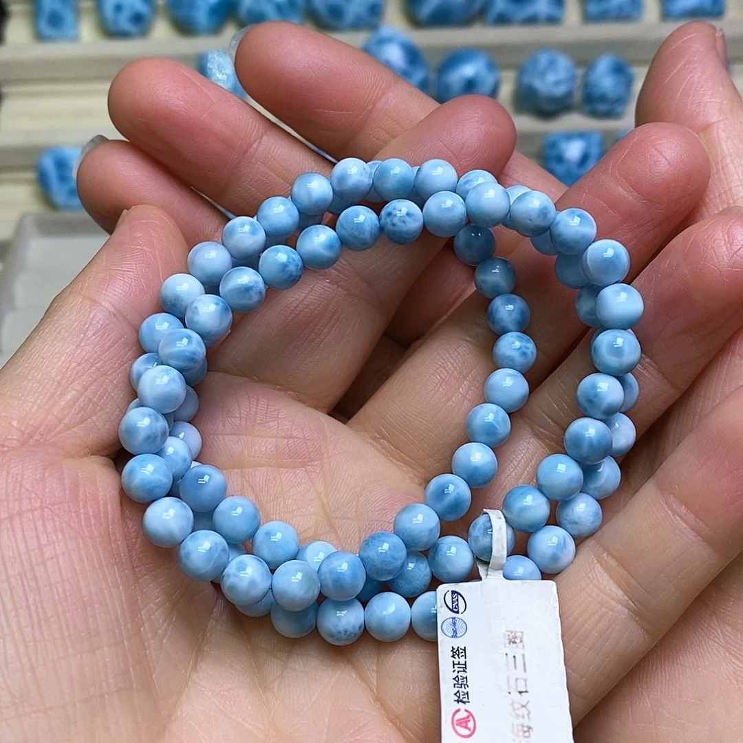 针钠钙石（海纹石）未镶嵌手链