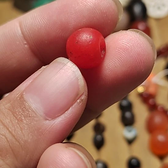 玛瑙/玉髓未镶嵌吊坠(不含链)中原清代琉璃珠子