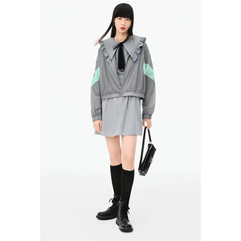 L224学院风连衣裙鸟撤柜女装  正品剪牌青仓