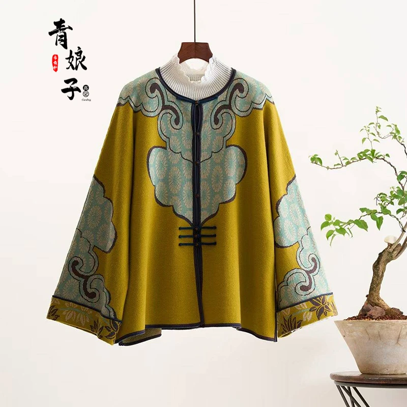 青娘子秋冬新款国风新中式百搭时尚长袖开衫51479