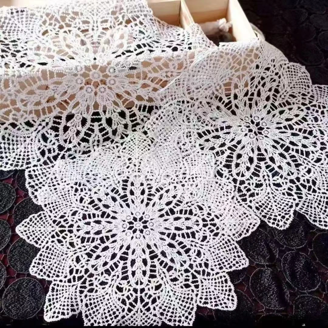 【孜咪冉好物】圆形镂空绣花桌布盖布钩花装饰垫