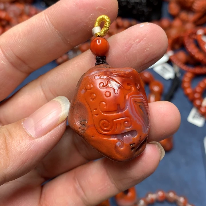 吊坠(不含链)未镶嵌南红玛瑙猫**上