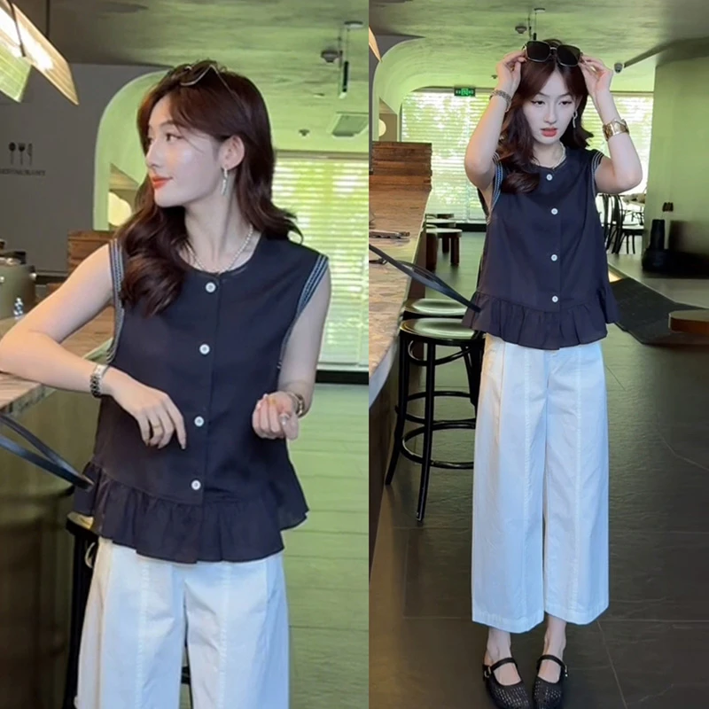 2025年气质夏季上衣百搭爆款洋气好看甜美风减龄日常休闲显瘦套装