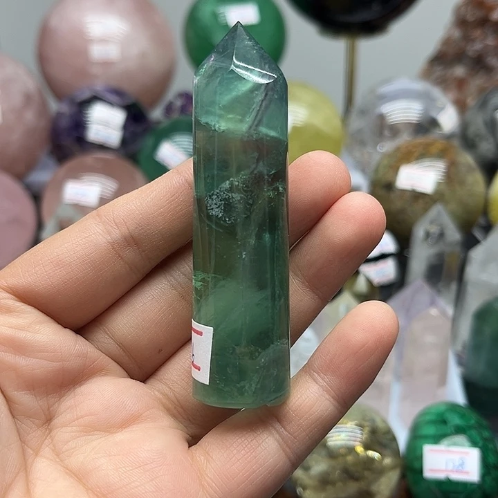未镶嵌80克萤石柱萤石