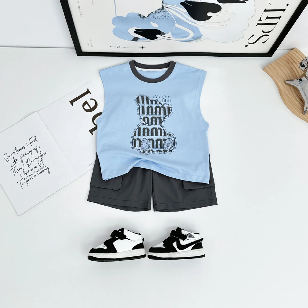 儿童装夏装背心套装无袖男童夏季2025新款 HZ25600 悠悠童话童装