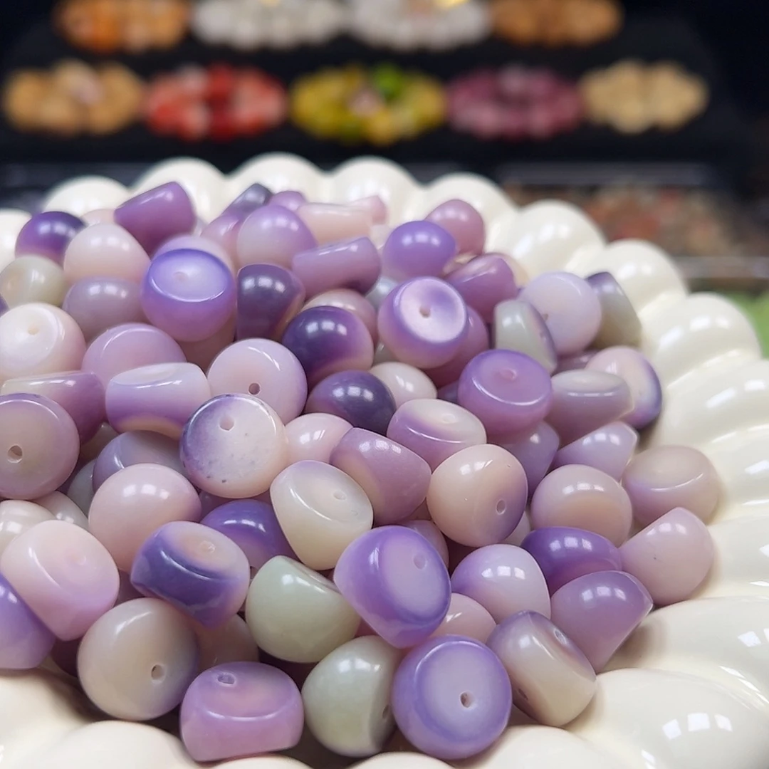 手串菩提根/象牙果卡14紫飘蒜瓣100颗