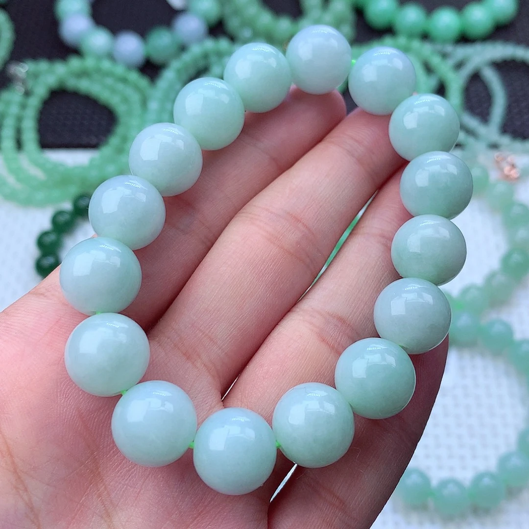 翡翠未镶嵌毛衣链卡13