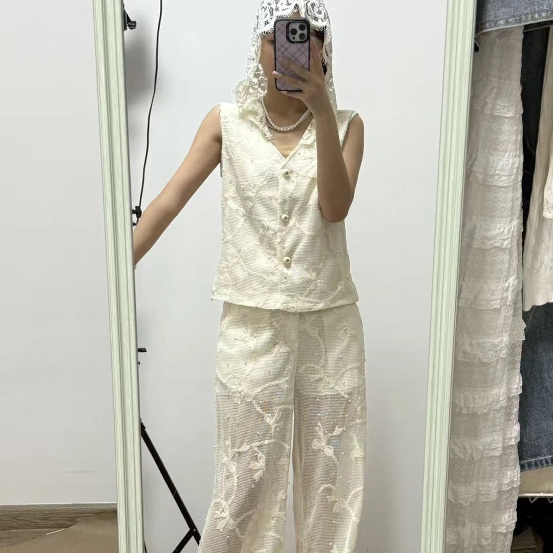A3110 极简老钱调设计感上衣与裤子搭配套装