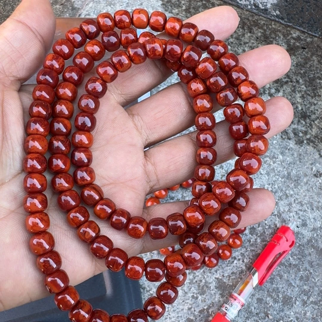 城***姐南红玛瑙未镶嵌手链