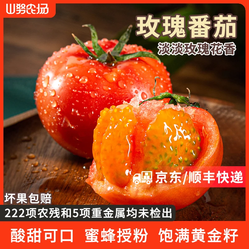 【顺丰&京东】山努玫瑰番茄水果自然熟草莓西红柿香甜多汁生吃柿子