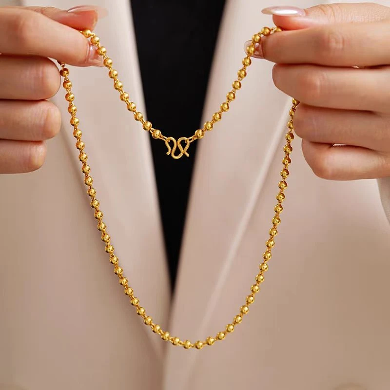 链子足银 【圆珠5mm】足银999项链传承经典时尚