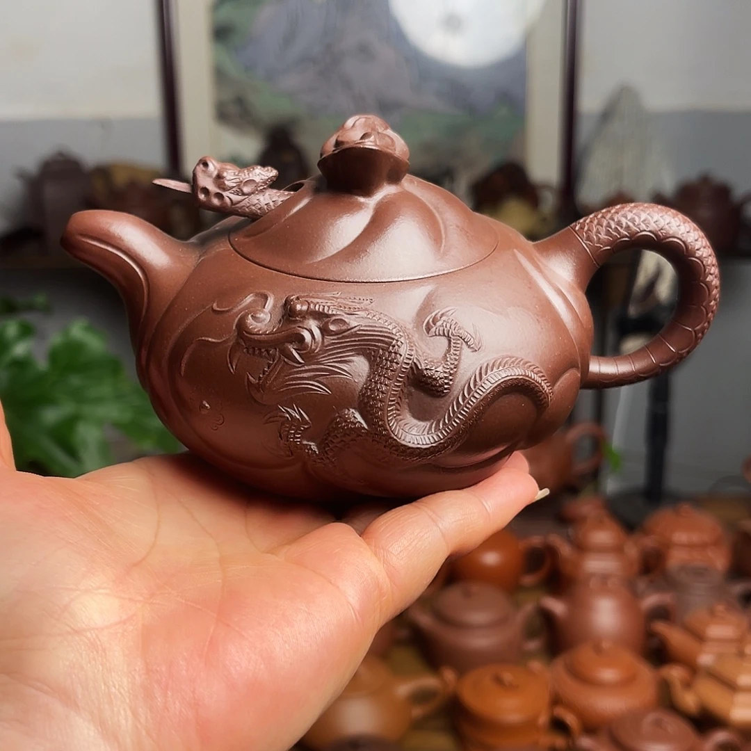 强***圳壶紫砂原矿老紫泥鱼化龙新粉福利价