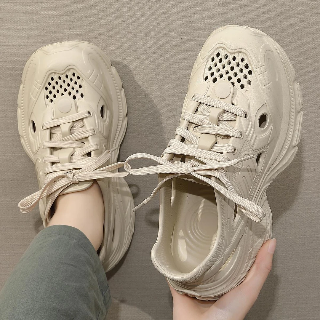 洞洞鞋男款夏季户外穿厚底eva防滑防臭开车透气凉鞋沙滩运动拖鞋