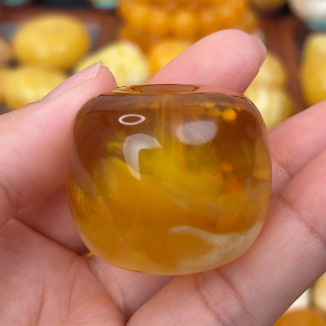 蜜蜡未镶嵌吊坠(不含链)蜜糖溶洞墩