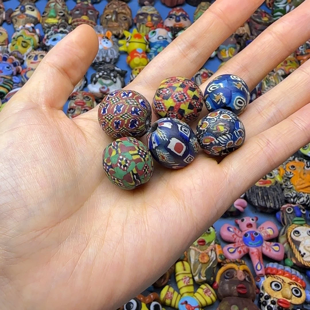 琉璃非金属古法圆珠一个