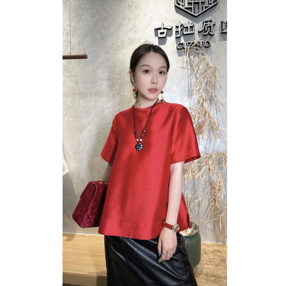 美人红！桑蚕丝羊毛新中式上衣！GZ6546