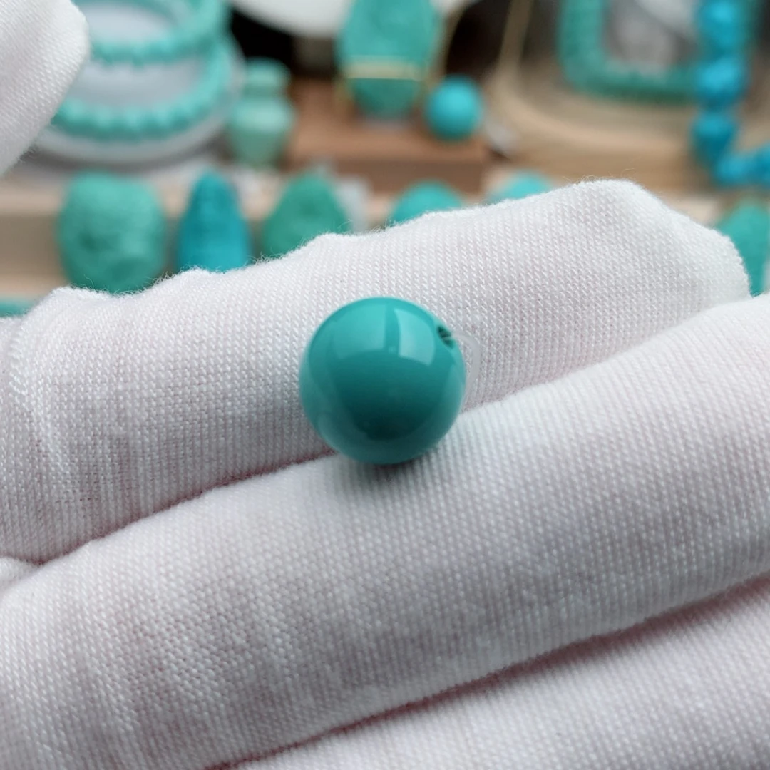 绿松石珠宝奇石未镶嵌11.5mm