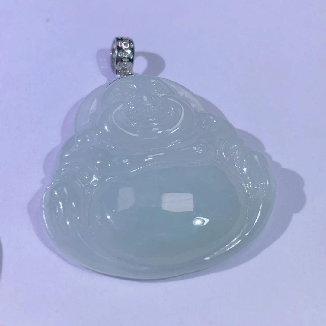 忆***保翡翠未镶嵌颈饰佛公