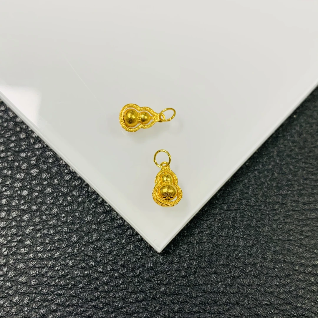 YZ4385-18K金9*5mm左右葫芦配件-JPF(多样性发其一)