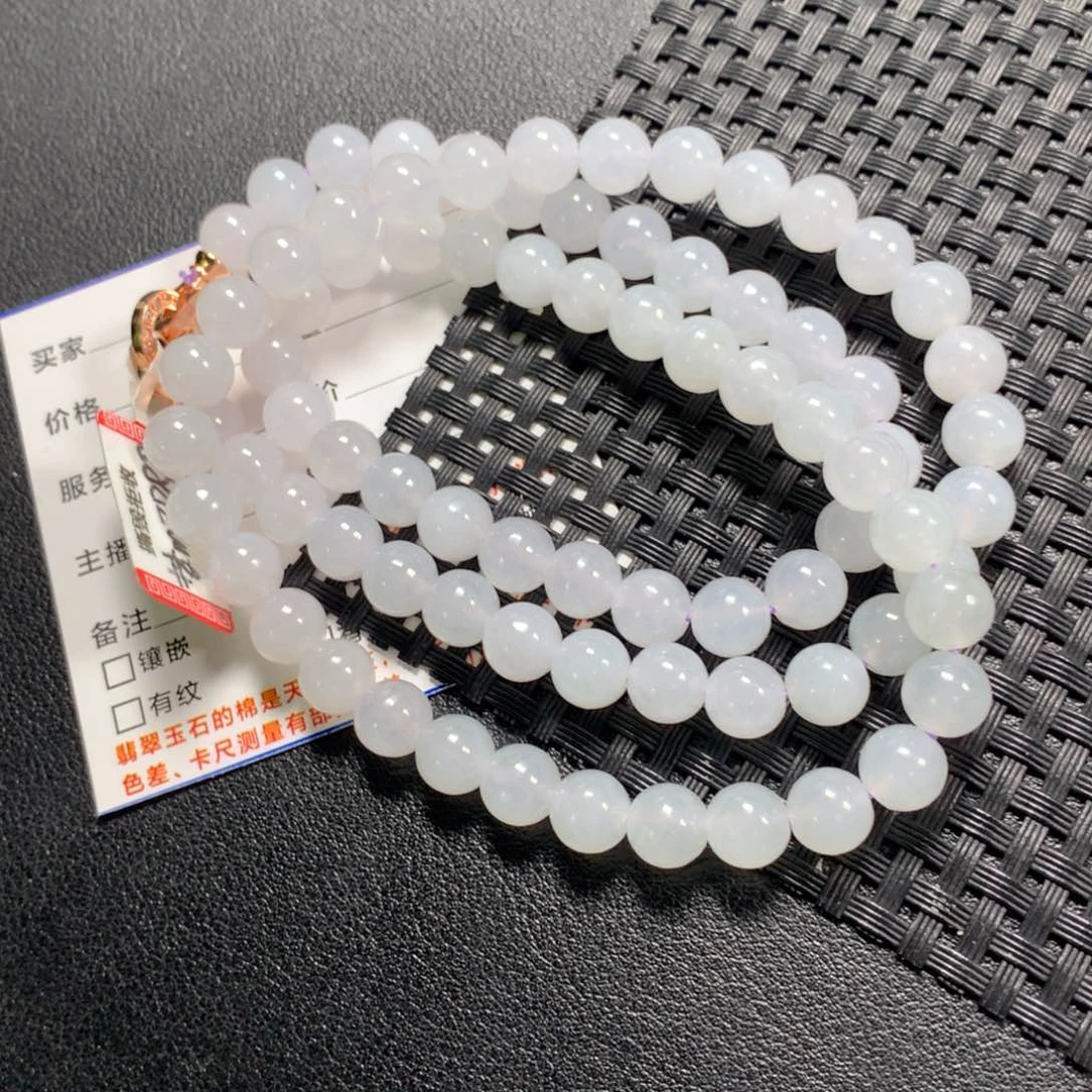 翡翠未镶嵌颈饰项链