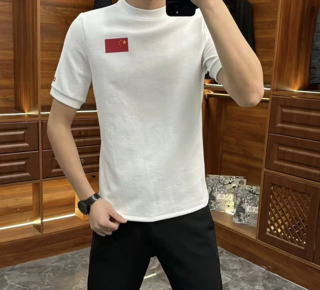 260-1春季新款男士圆领短袖百搭休闲时尚T恤