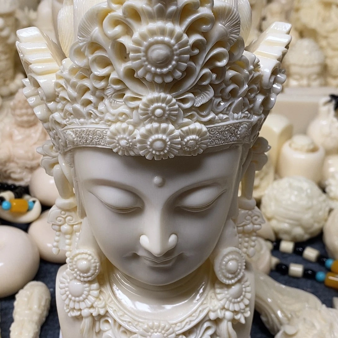 摆件猛犸象牙用****8观音