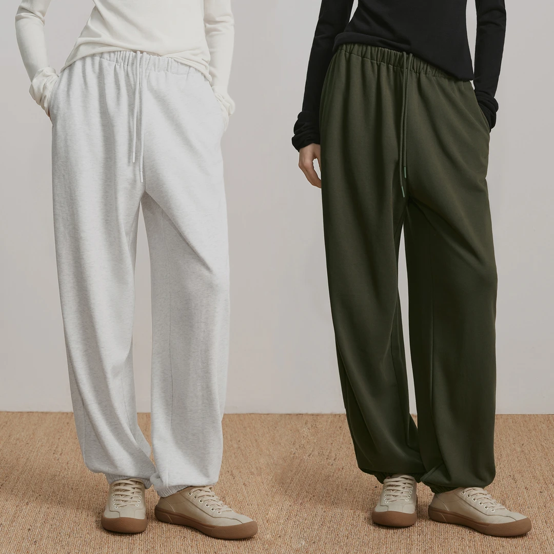 华吉言/HUAJIYAN【薄巧裤】定制面料百搭舒适松紧腰束脚卫裤