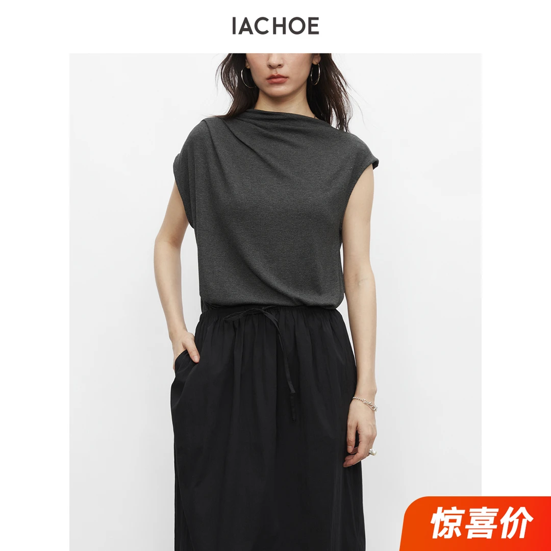 IACHOE专属不规则短袖凉感设计百搭T恤3431501008夏季