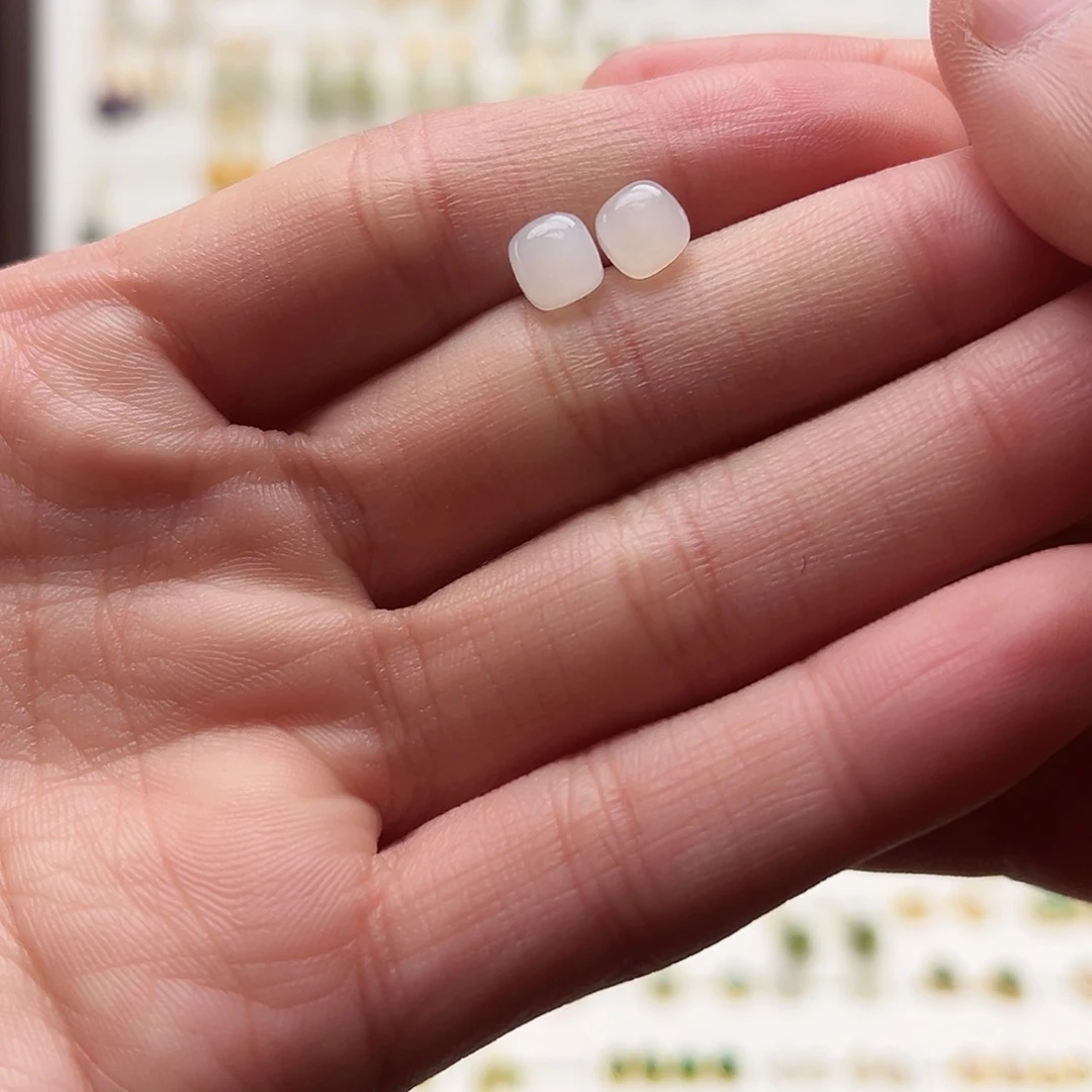 银S925镶嵌和田玉耳饰