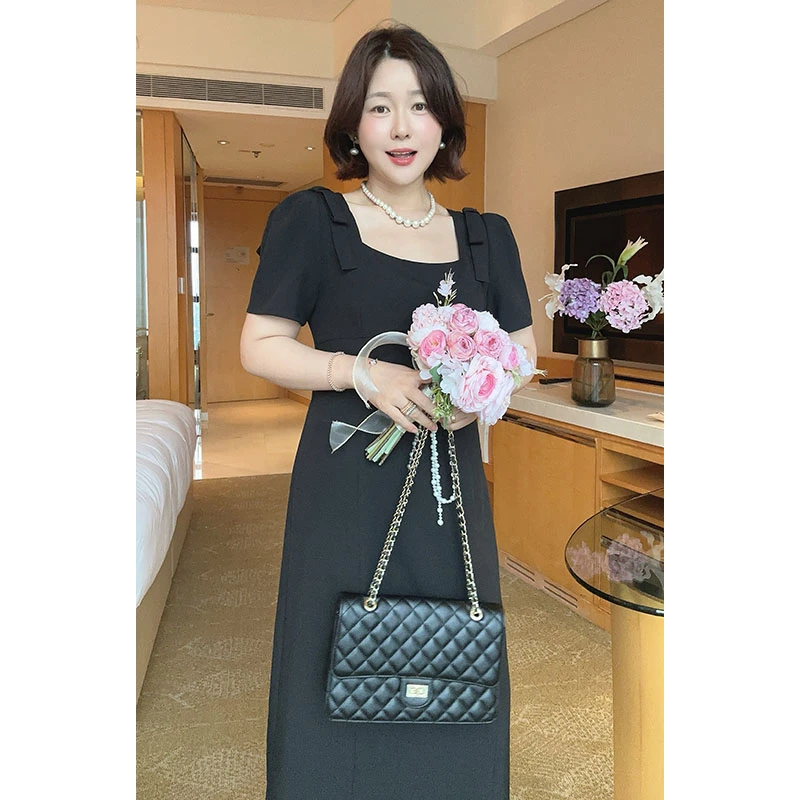 【双11清仓】【浪漫奥义】夏季气质显瘦收腰方领连衣裙Z525Q10418