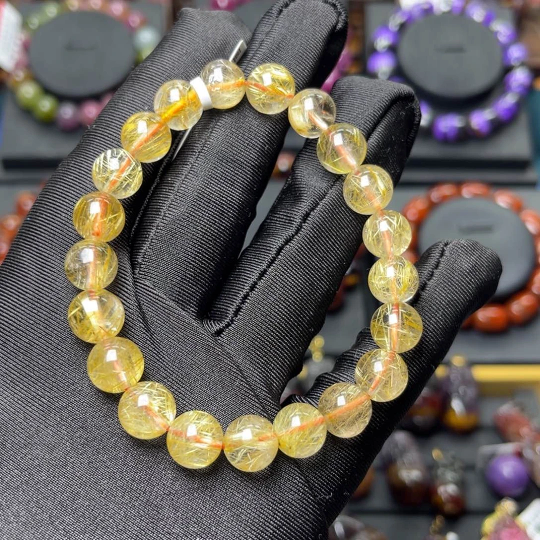 未镶嵌水晶手链金发晶单圈9mm