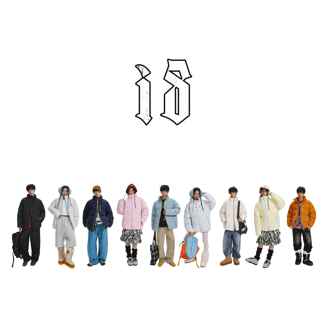 【冬日暖阳多巴胺】冬季户外宽松休闲撞色运动情侣棉衣立领保暖棉服