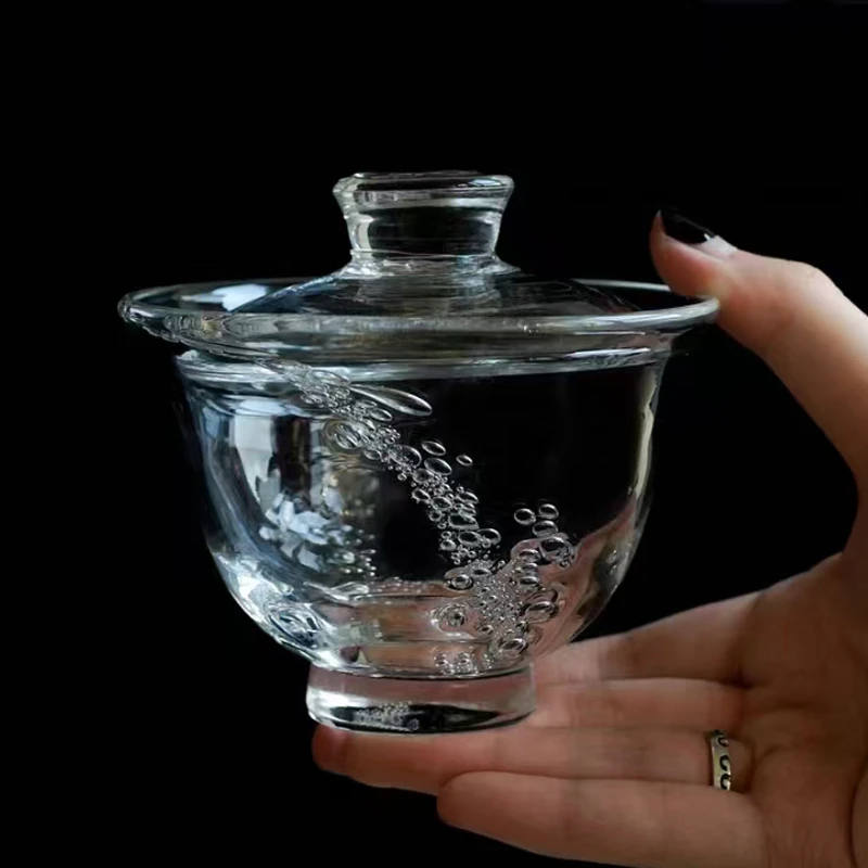 气泡盖碗款式随机定制款明气气泡盖碗加厚日常特色