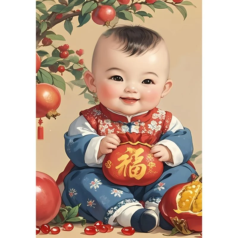 贴画婚房婴儿贴画年画可爱宝宝海报照片娃娃画报孕妇胎教图片