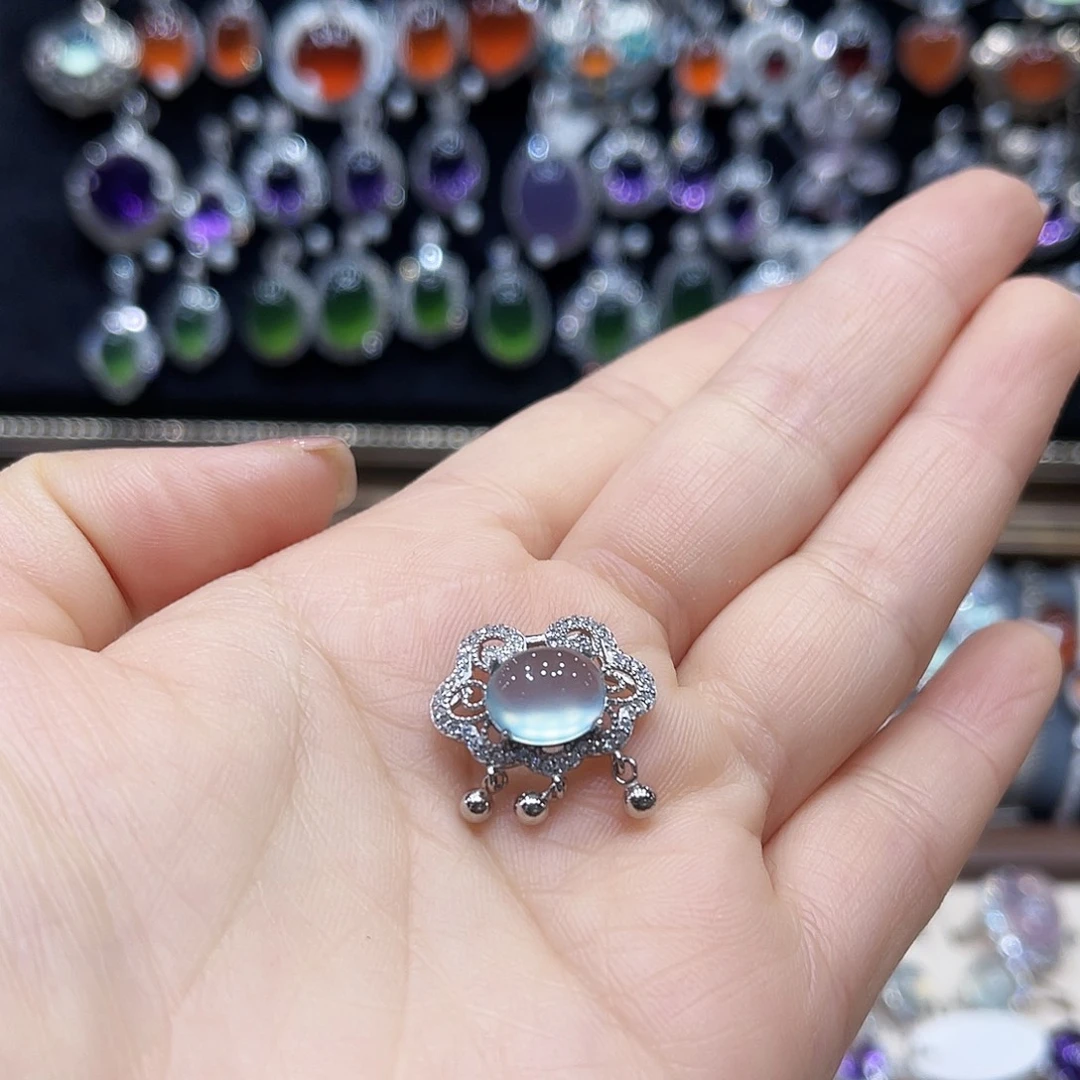 好***生蛇纹石玉银S925镶嵌戒指