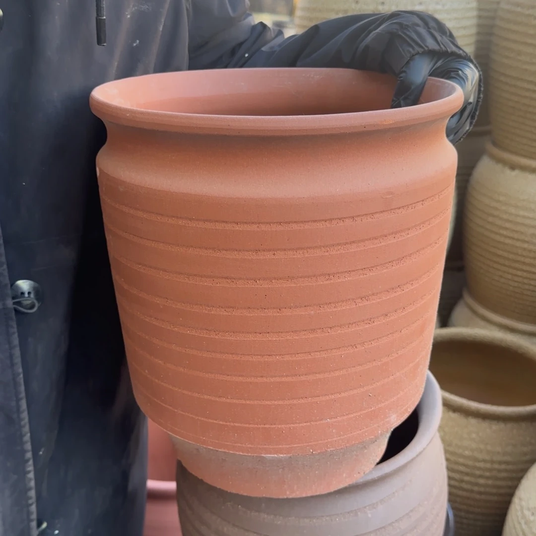 紫砂花盆口26高30宜兴紫砂