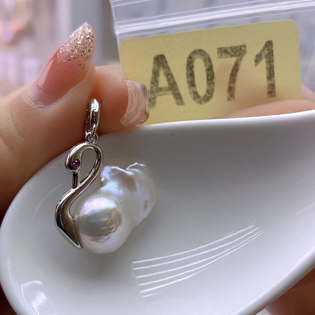 淡水珍珠颈饰银S925镶嵌