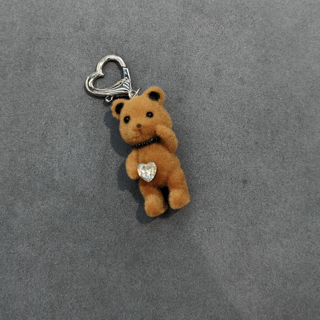 早家08毛绒爱心小熊挂件2405