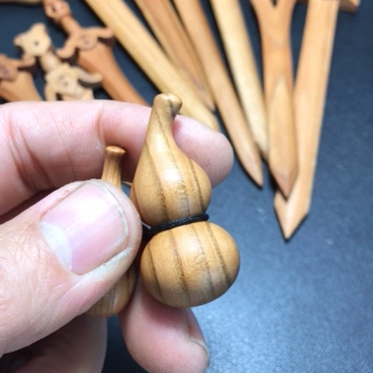 葫芦纯手工雕刻桃木