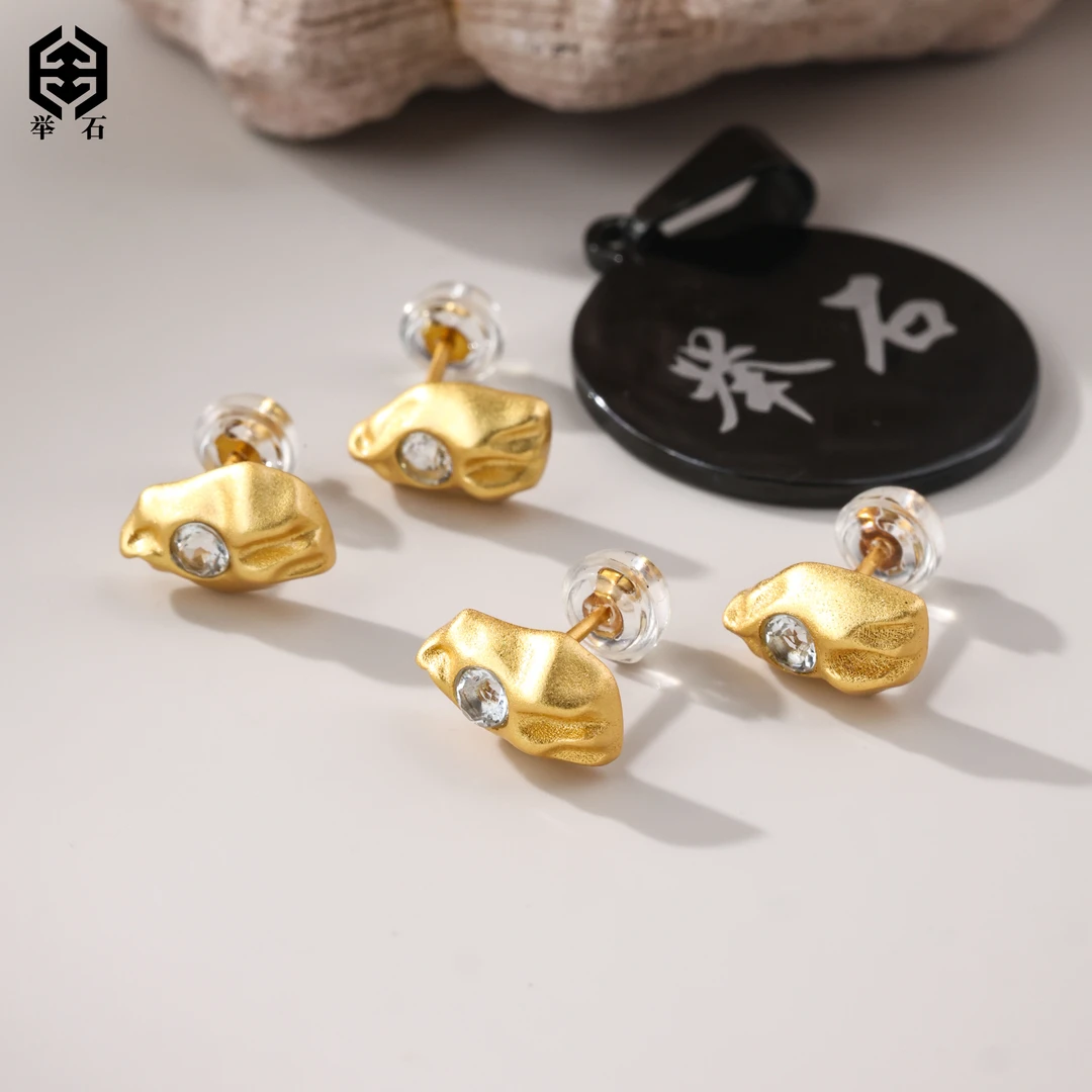 【举石精选】X0716-1233-18212海蓝宝耳饰（一对/多样性发）E