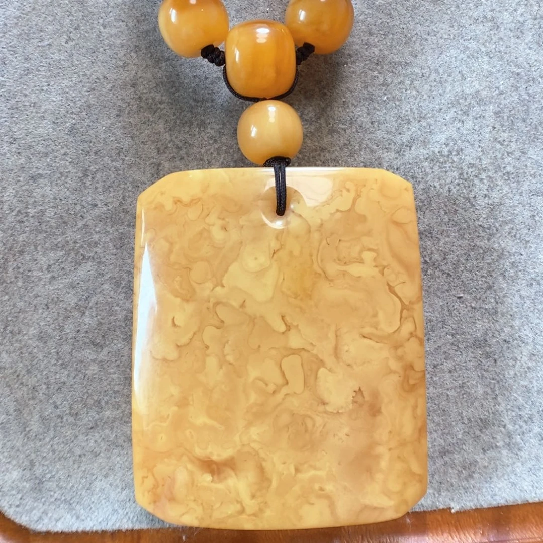 未镶嵌项链蜜蜡吊坠