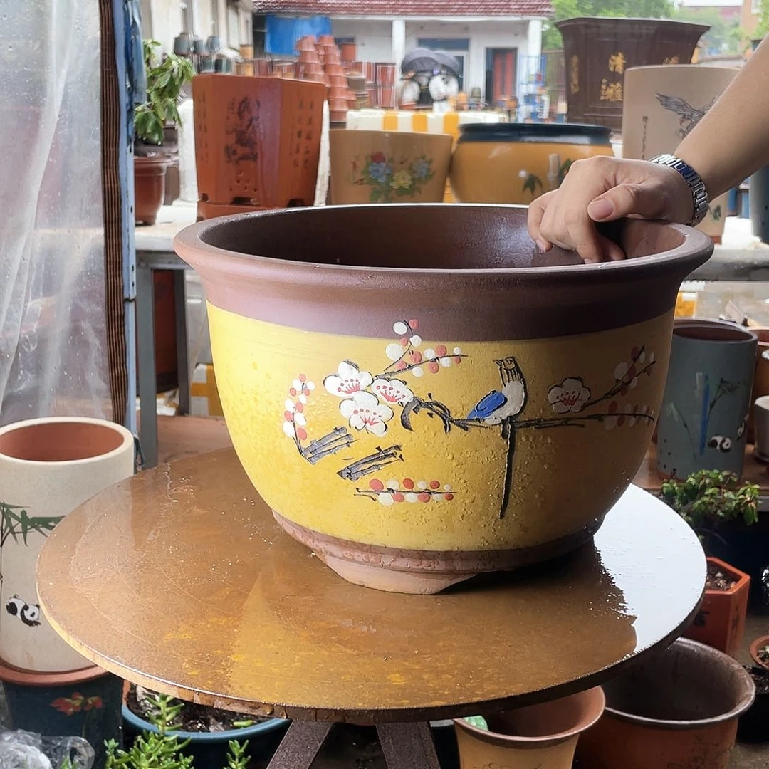 宜兴紫砂花盆花盆005大