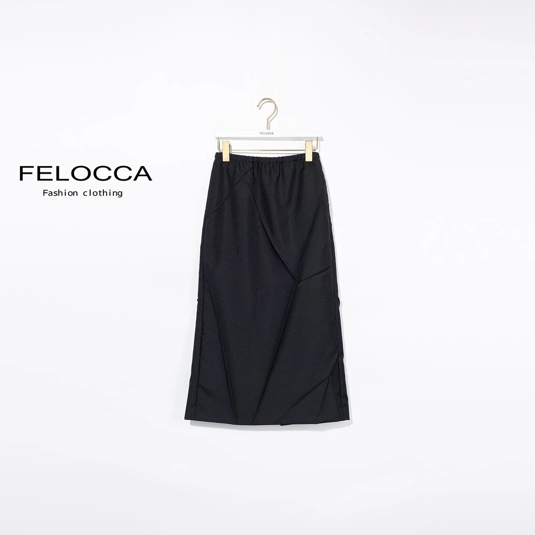 NO退NO换【FELOCCA】设计感肌理高定褶皱时尚气质半裙    CC2185